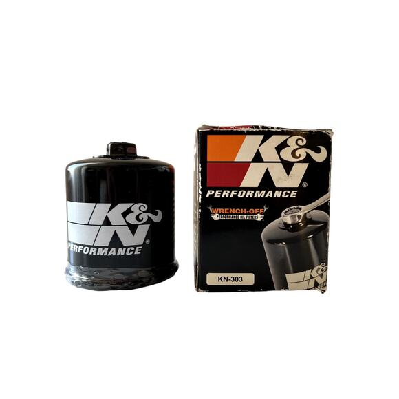 K & N Performance Wrench Off Oil Filter Black KN 303 New Sealed Filter - Picture 1 of 3